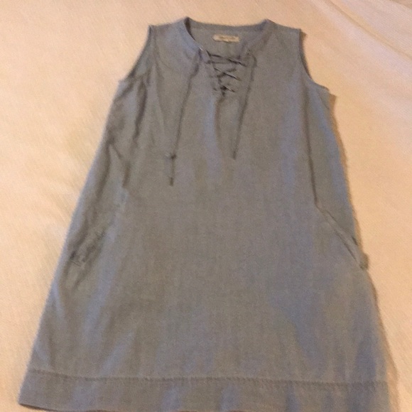 Madewell Dresses & Skirts - Madewell sleeveless denim with lace up